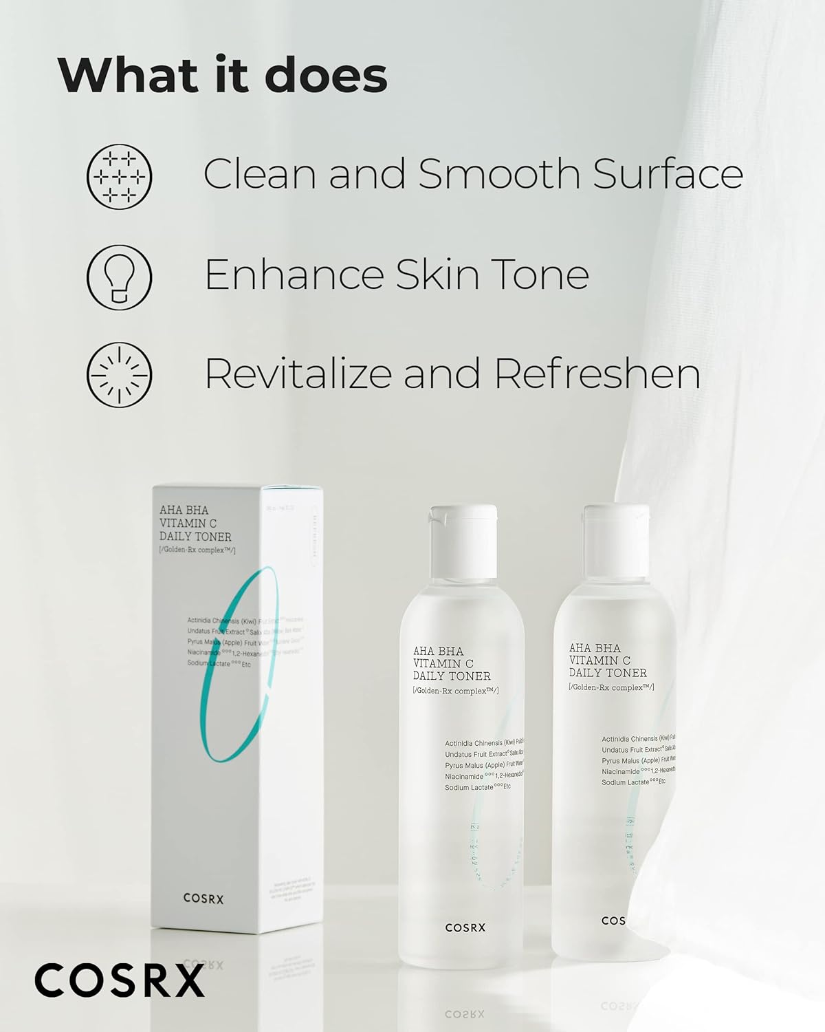 Cosrx Refresh AHA BHA Vitamin C Daily Toner