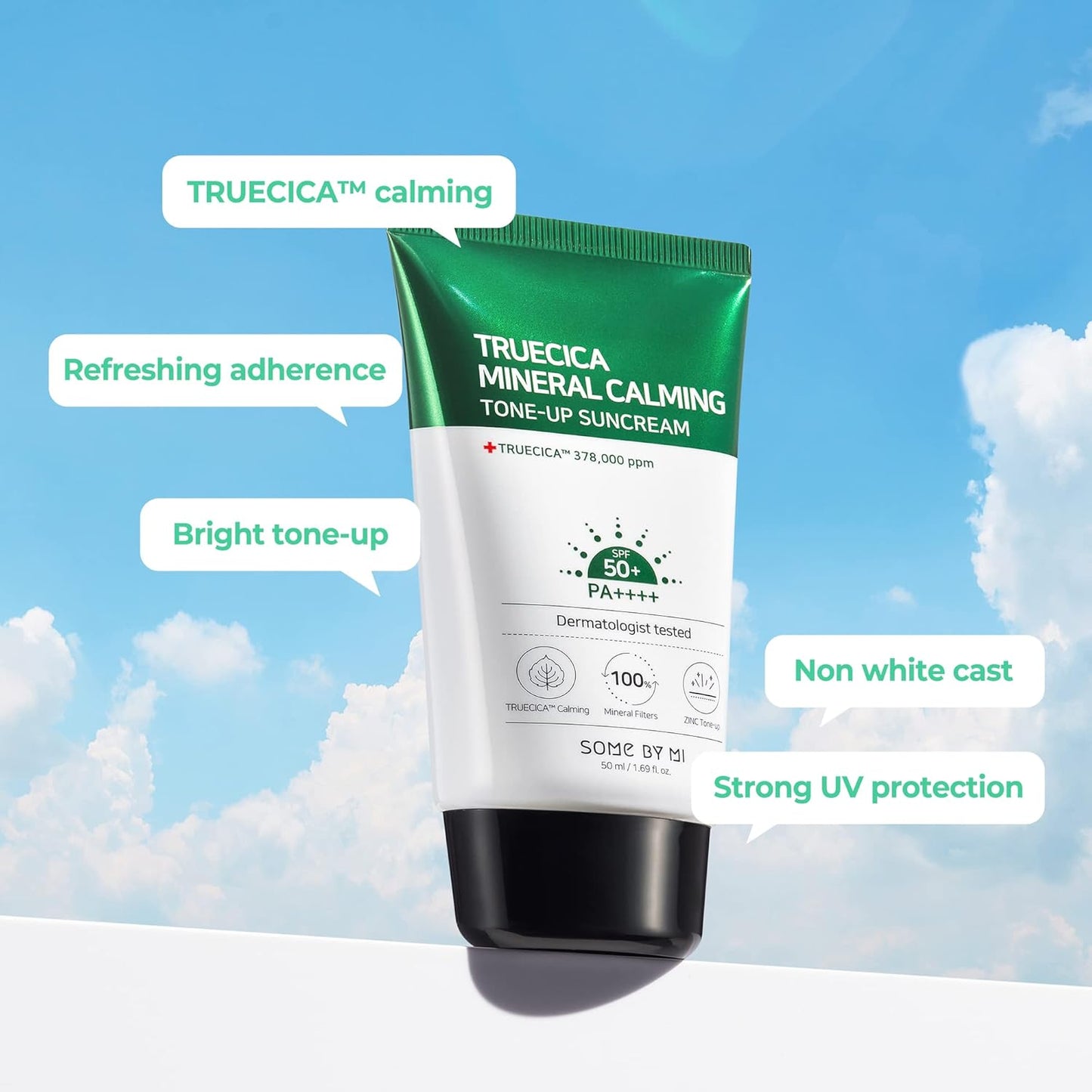 SOME BY MI Truecica Mineral Calming Tone-Up Suncream SPF50+, Pa++++